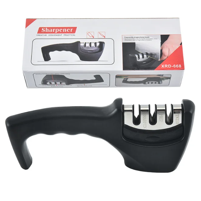 

Wholesale new design smart Knife Sharpener 3-stage diamond Kitchen small tool