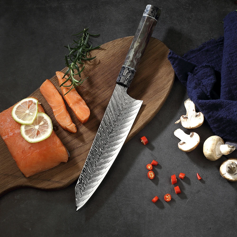 

New Arrival High Quality VG10 Damascus Steel 8 Inch Chef Knife With Resin Handle