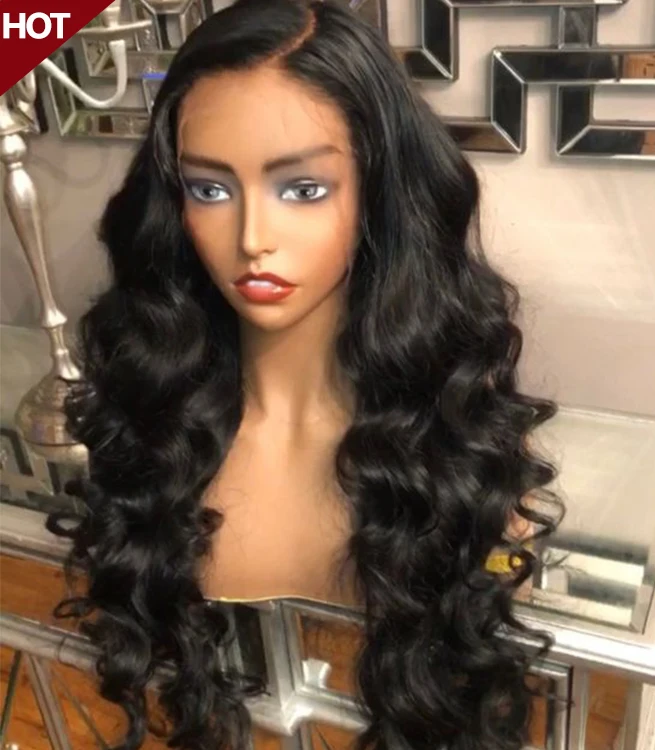 

Raw Virgin Cuticle Aligned 13x6 pre plucked Hd Transparent Lace Human Hair Long Loose deep wave Brazilian Lace Wig Vendors