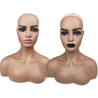 

Female Mannequin Head with Shoulders for Wig Display Half Body Double Shoulder PVC Training Mannequin Heads 6 Colors Available