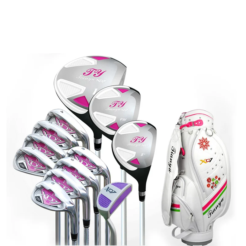 

Golf clubs set for woman 12 clubs include 3 Wood (#1,3,5)+8Iron (#4,5,6,7,8,9,P,S)+Putter+Standbag, Same as picture