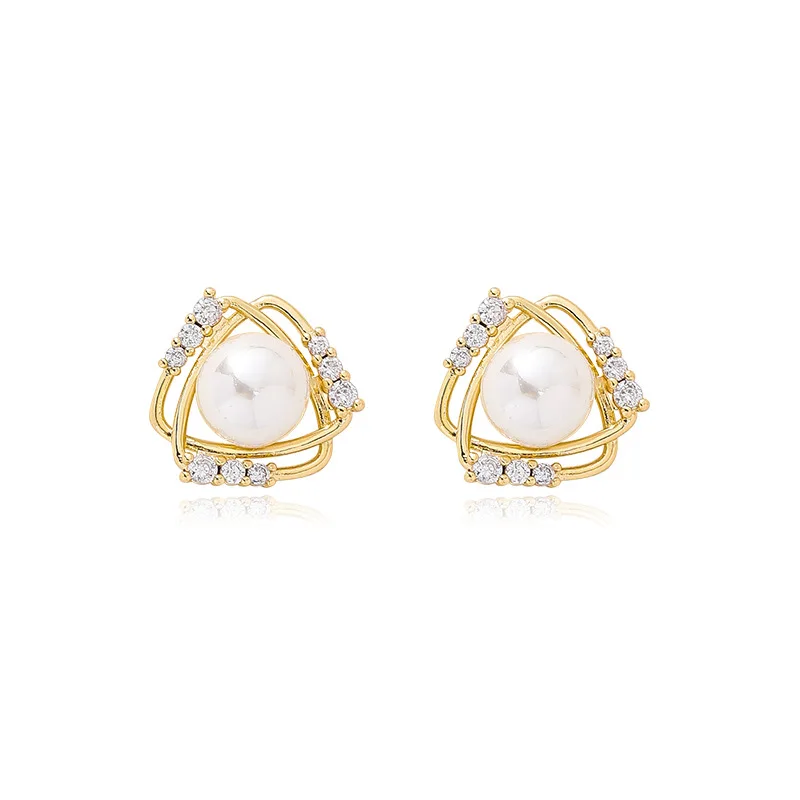 

Hainon pearl earrings romantic stud earring Fashion style women earring Best festival gift elegant jewelry wholesale, Picture shows