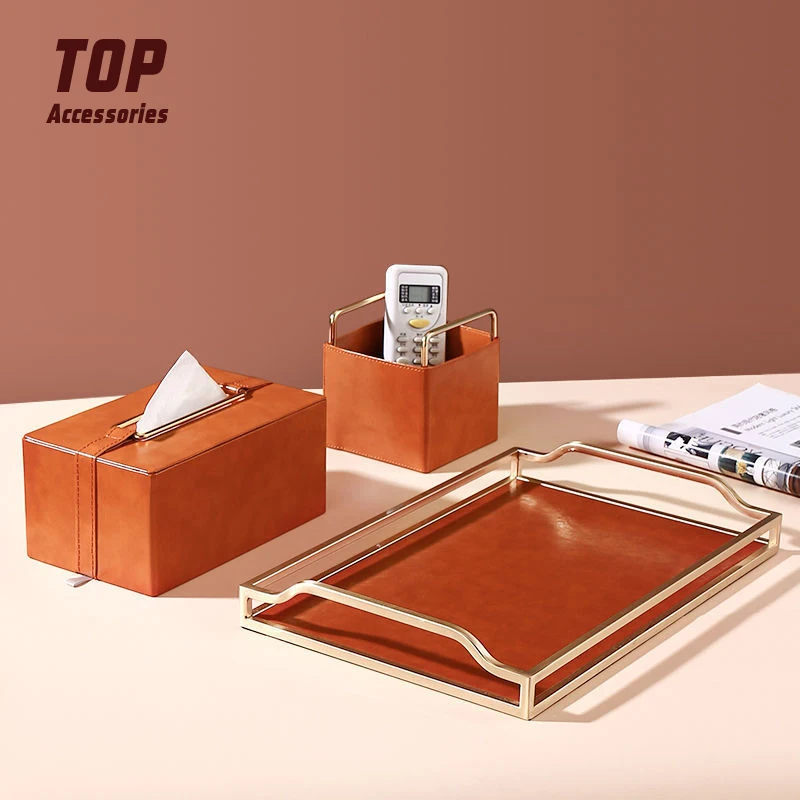 

Light Luxury Paper Towel Box Living Room Home Multifunctional Tissue Boxes