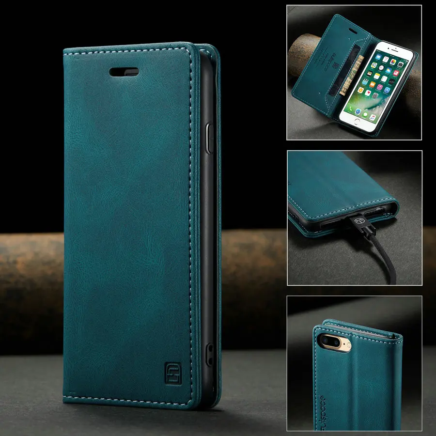 

High Quality Case For iPhone 12 11 Pro XR XS max Leather Book Flip Cover For Samsung Note 10 Leather Flip Wallet Mobile Phone, Black,brown,red,blue