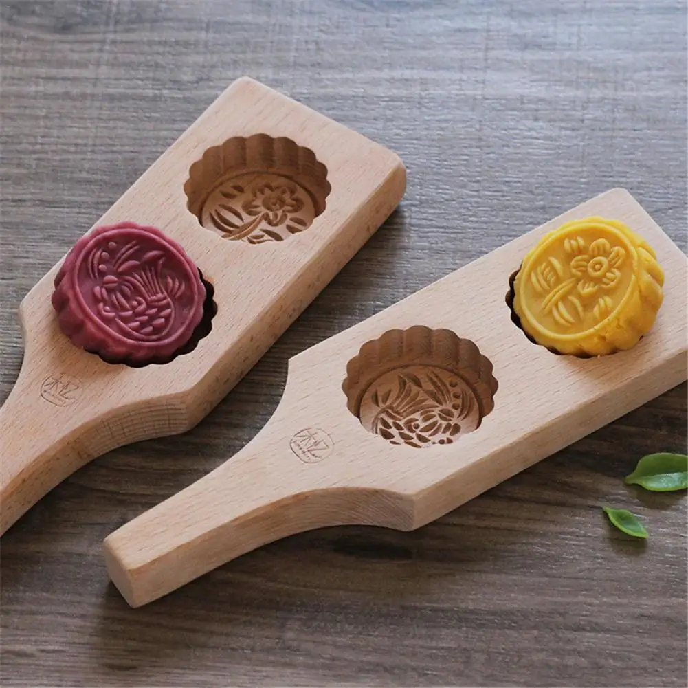 

Green Bean Cake Moon Cake Mould Cookies Mold Mooncake Decoration Mould Wood Carving Flowers Mold Dropshipping