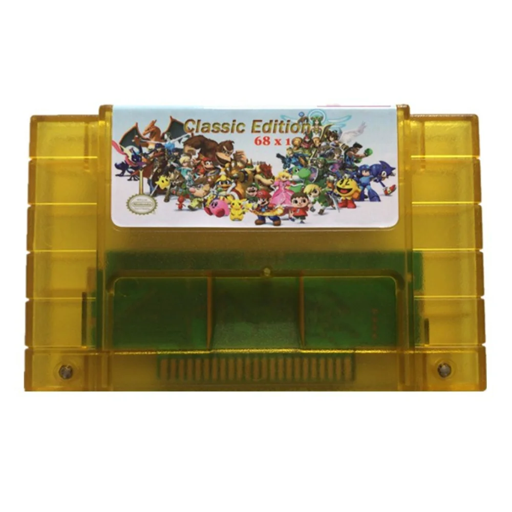 

Sell Well 68 in 1 Classic Game Card Series for Nintendo SFC Nostalgic Video Game Cartridge Cards