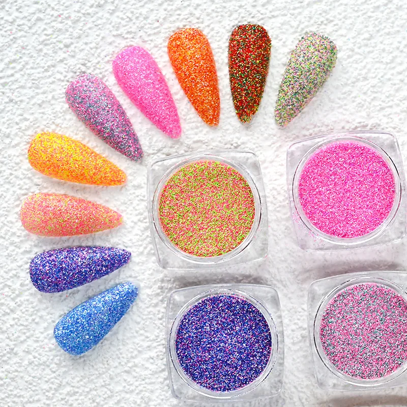 

New Design Nail Sequins glitter Powder Nail Pigment Woolen Powder Nail Art
