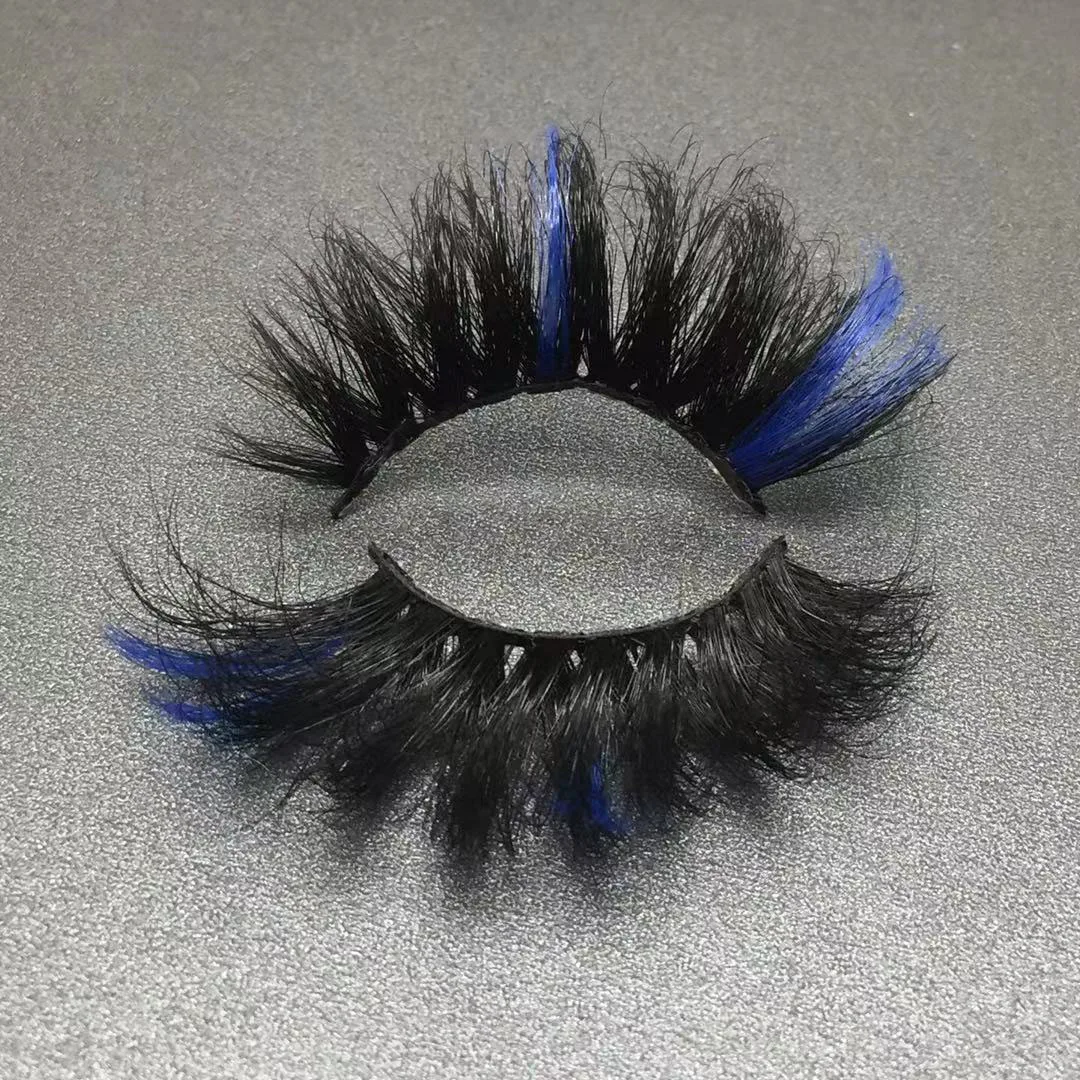 

Wholesale Vendor 20mm 25mm Mink Eyelash Lashes Eyelashes Real Mink Fur Color Fluffy Lash 609A-32C RTS