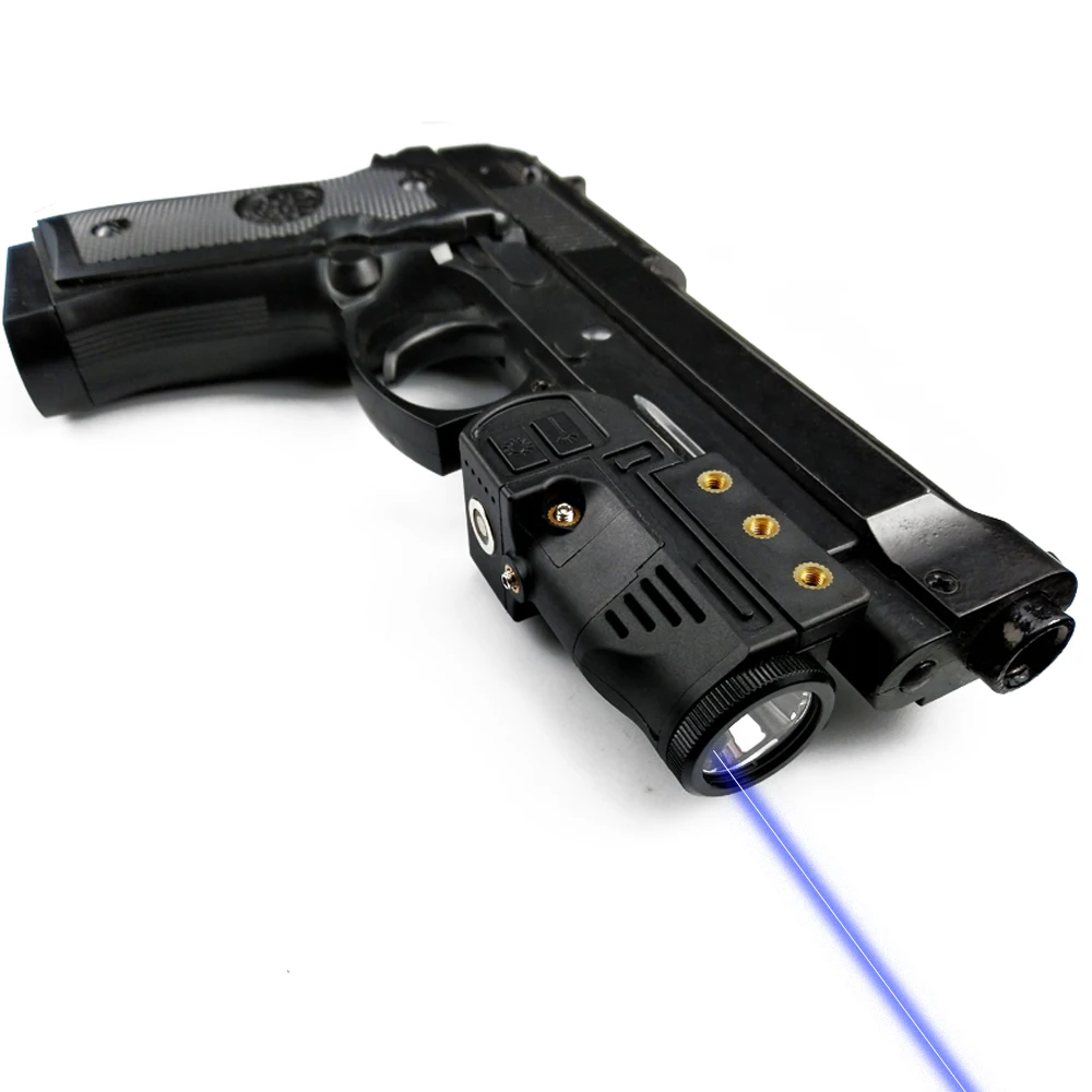 

Dropshipping Military firearms 500lm Tactical Light and Blue Laser Sight Gun Flashlight For Pistol Guns