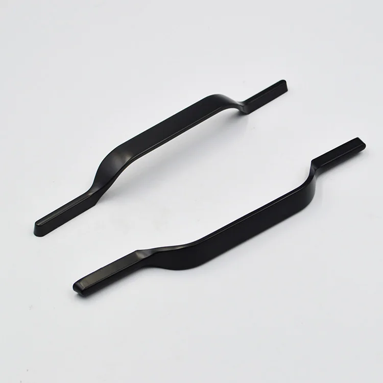 

Solid Furniture Modern Square Cupboard Black Handles Metal Kitchen Cabinet Handle Pull