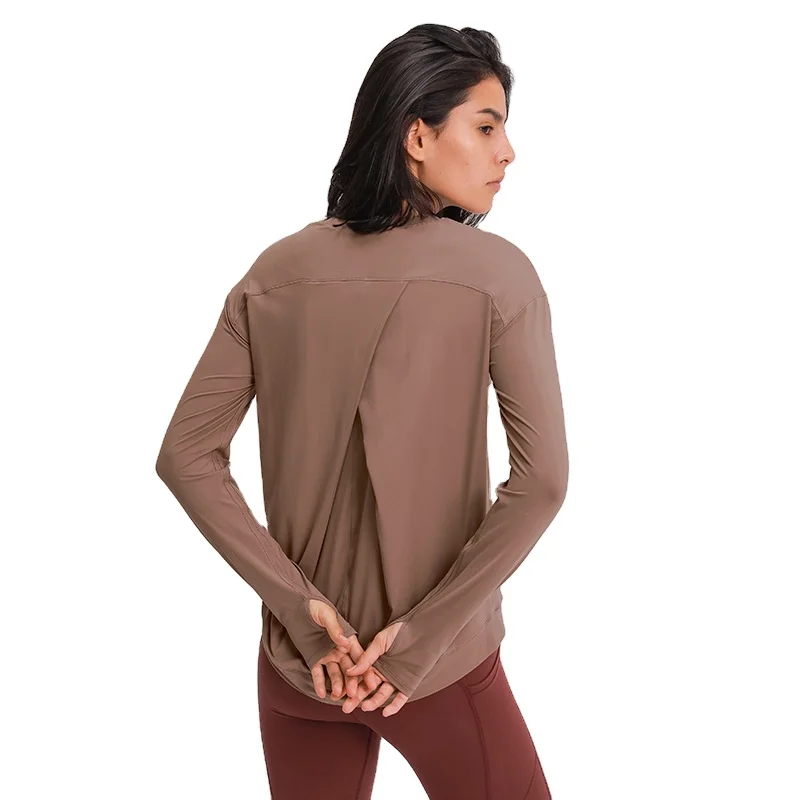 

Womens Long Sleeve Loose Fit Comfort Quick Dry Soft Athletic T Shirt, Picture