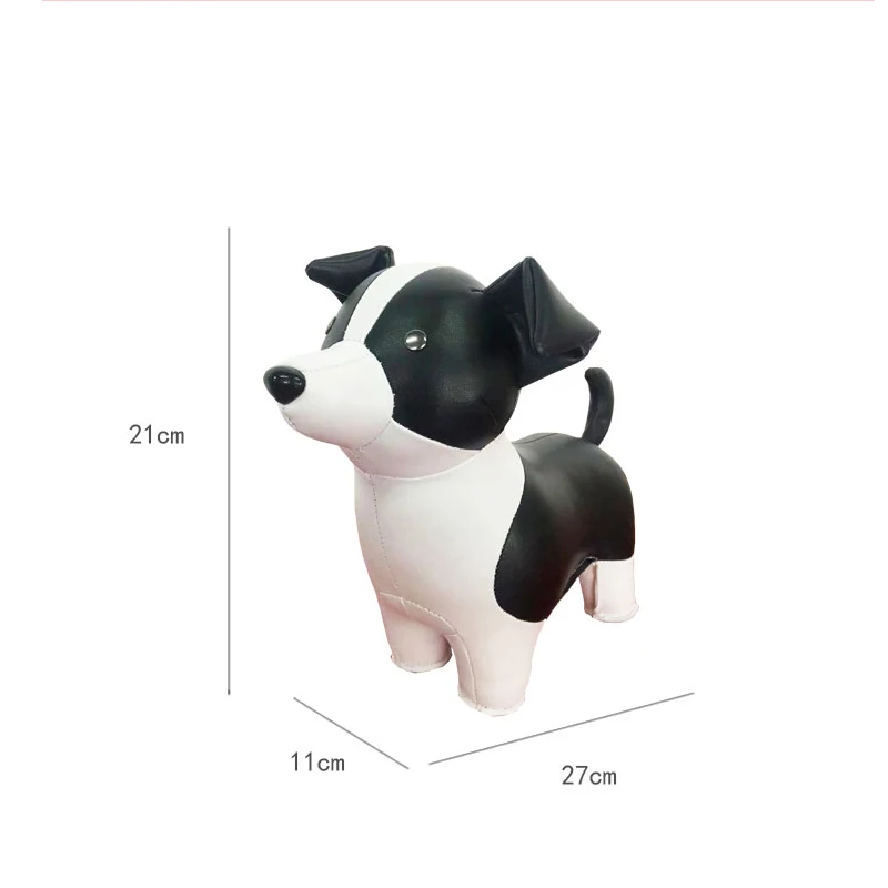 

Handmade modern home decor coffee table furnishing creative art decoration synthetic-leather triceratops border collie dog