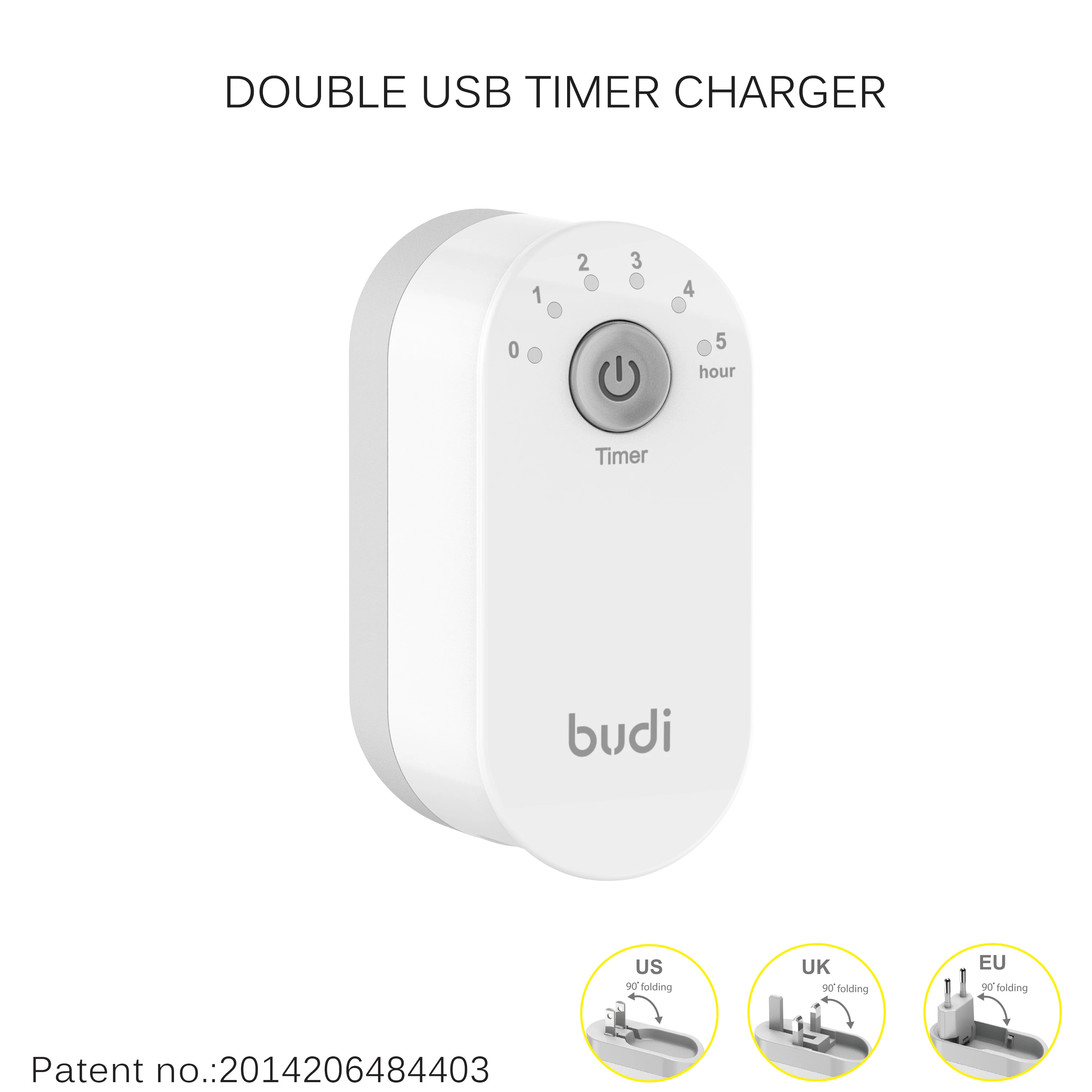
2020 new design high quality mobile accessories portable charging electrical timer charger with 2 ports safe timer usb for phone 