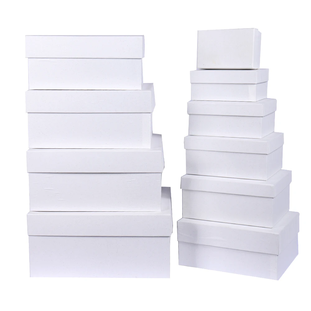 

Hot sale Luxury solid color rectangle shape ten-piece boxes jewel box Gift flower Box