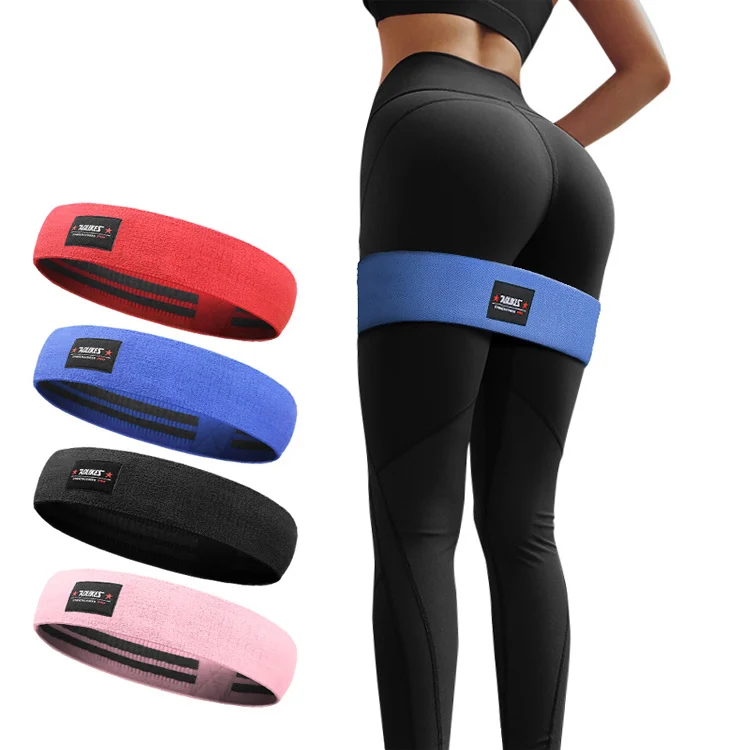 

Aolikes Non slip Custom Logo Elastic Fitness Fabric Hip Booty Resistance Bands