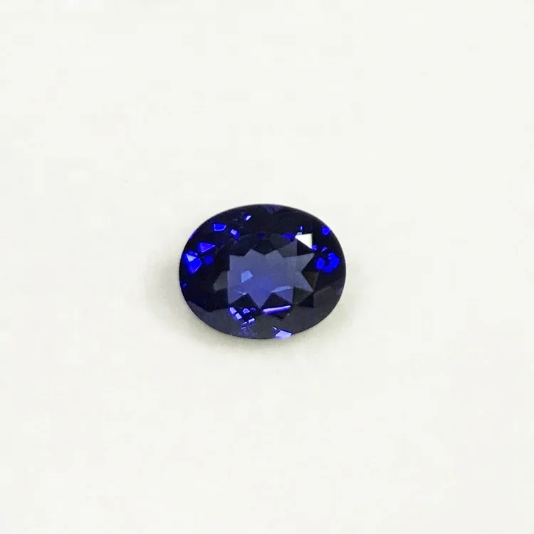 

Hydrothermal Lab Grown Sapphire royal blue color oval cut precious gemstone for ring making