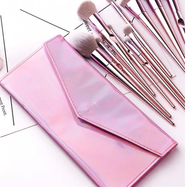 

Wholesale High quality make up brushes with bag 10PCS makeup brushes custom logo cosmetic brush set, Pink