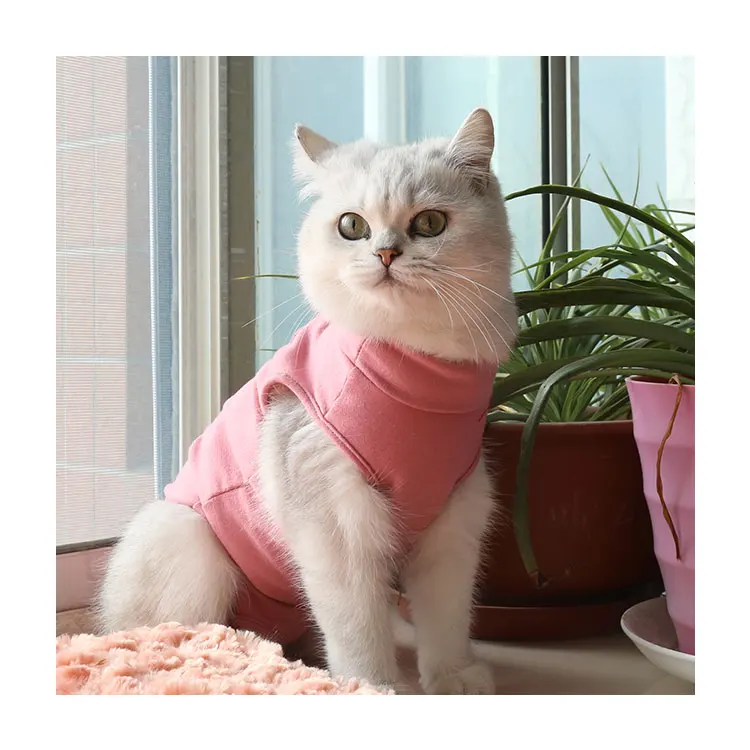 

Spring Summer Abdominal Wounds Protector Dog Coats Clothes, Adjustable Soft Skin-friendly Pet Cat Dog Weaning Suit, Customized color