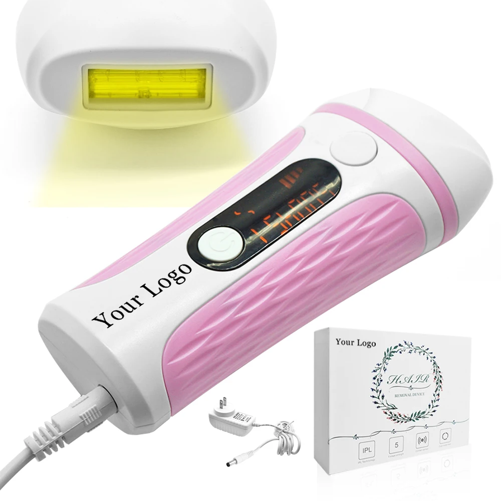 

Facial Body Permanent Laser 500000 Flashes IPL Hair Remover with Display Screen, Pink