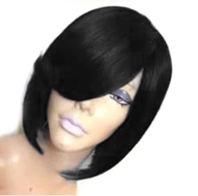 

High Fashion Straight Lace High Temperature Silk Wig Ventilating Short Two Tone Wig