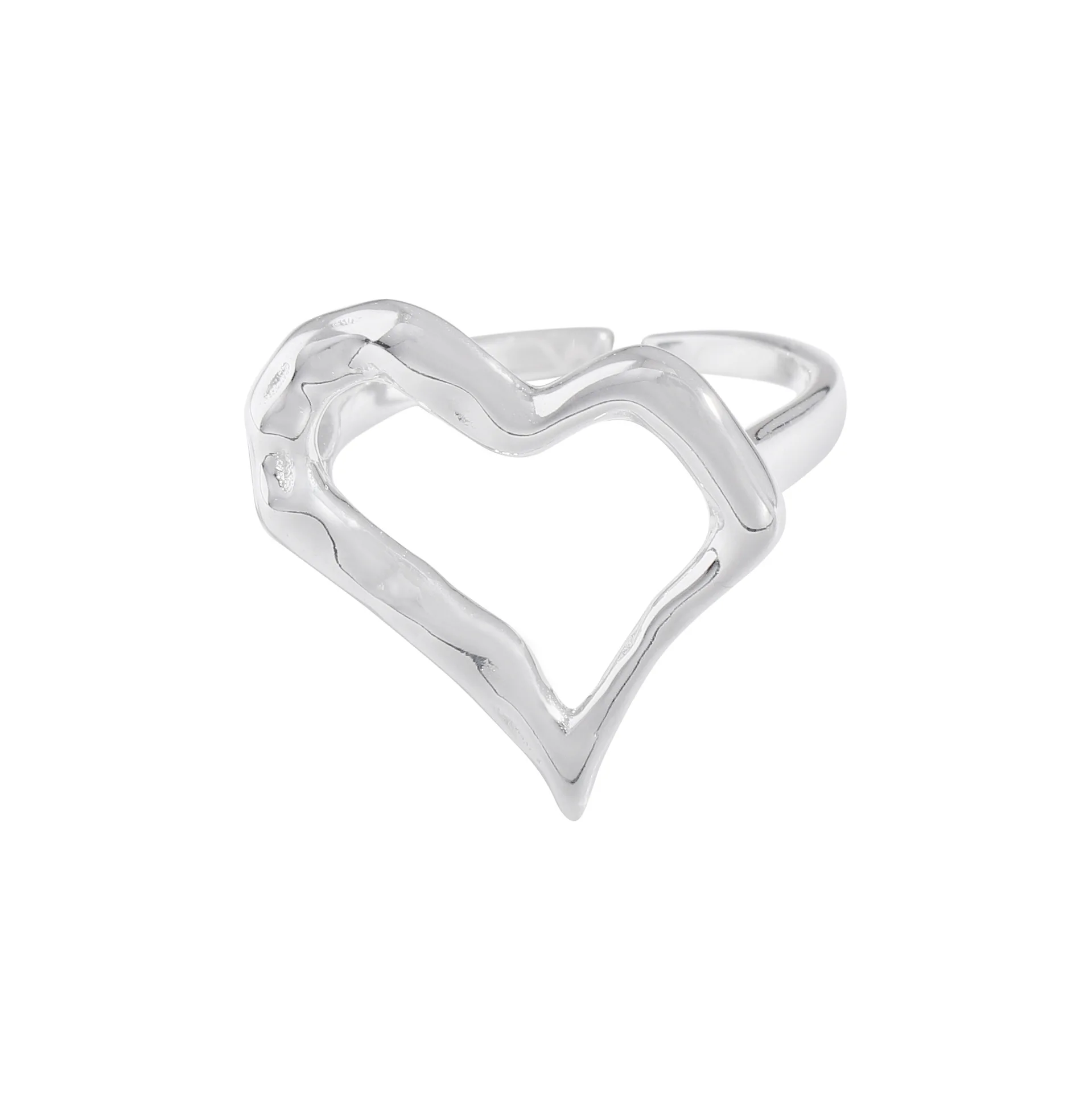 

VIANRLA 925 Sterling Silver Ring Minimalist Style Heart Ring Support Dropshipping Free Laser Logo