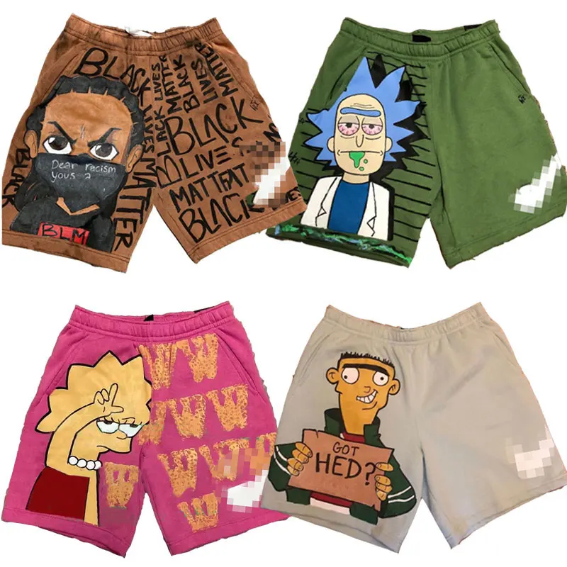 

High quality NK logo pure cotton hot pattern men's shorts cartoon shorts