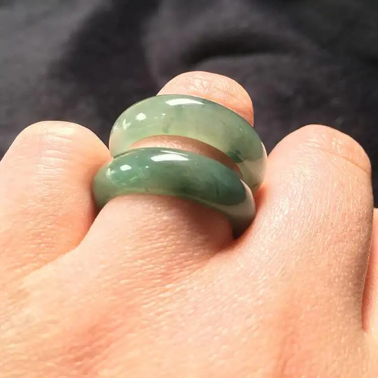 

Green Jade Band Modern Ring