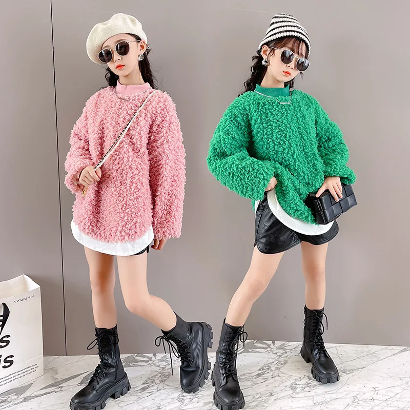 

New arrival fahion spring autumn girls sherpa coat, Picture shows