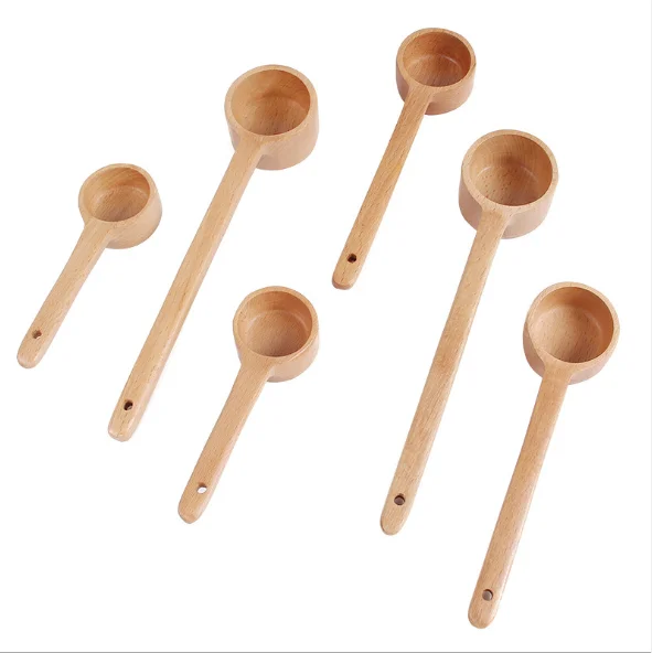 

Factory wholesale kitchen wood coffee bean bamboo measuring spoon wooden measuring spoon, As photo