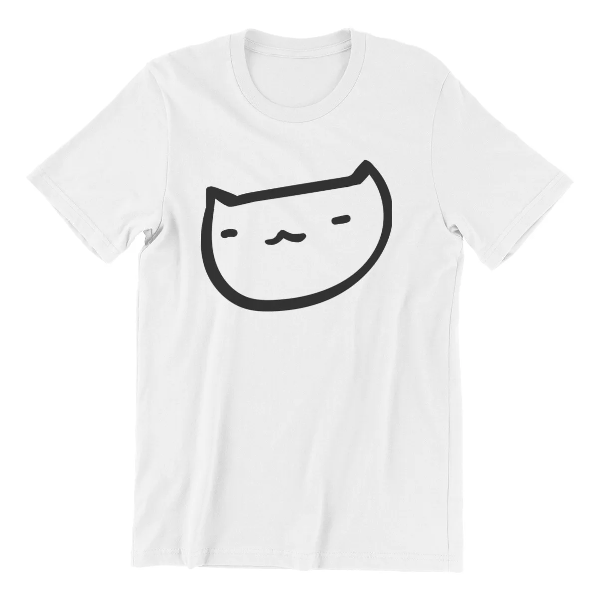 

Men's T-shirt Cat Face Games Black Sleeve Streetwear Mens Clothes 41932