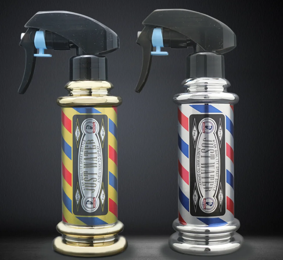 

Factory direct plating revolving lamp spray bottle barber shop special spray bottle retro stripes spray bottle, Color