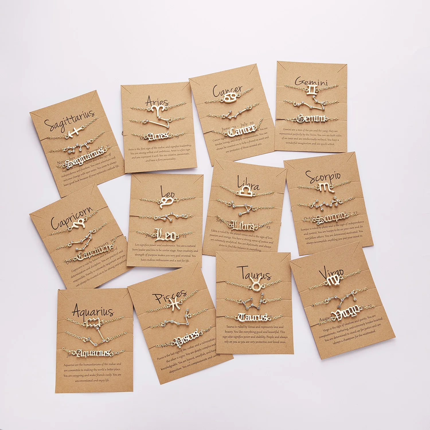 

Finetoo 3pcs Set Zodiac Women Necklace Personality New Gift Couple