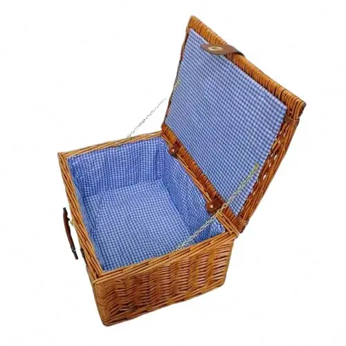 

Good quality wicker empty gift picnic hamper baskets