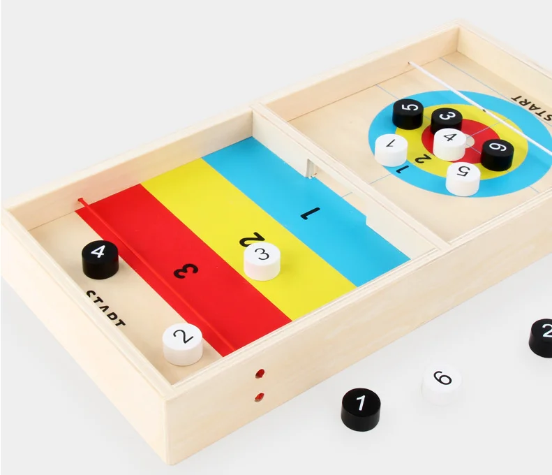 Shuffleboard Wooden Multi Tabletop Indoor Portable Board Games Fast