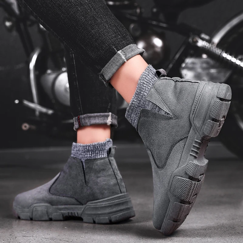 

2020 autumn and winter men's fashion high top casual shoes Korean tooling boots