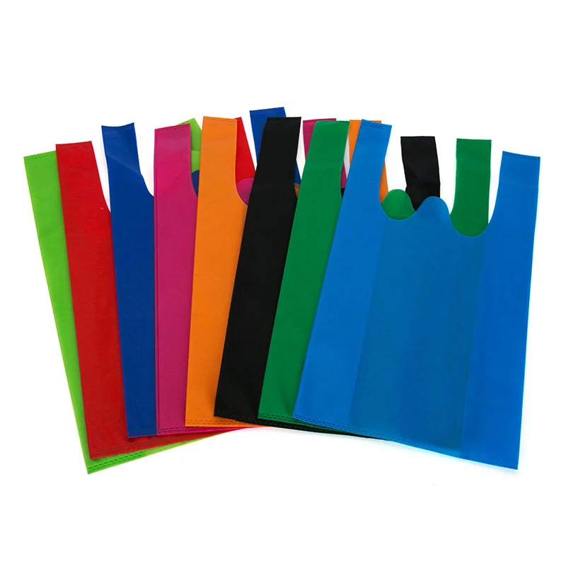 

100% pp recyclable supermarket vest t-shirt non woven eco bag, Choose