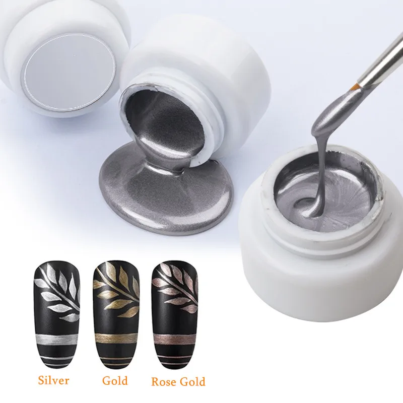 

2021 Popular OEM UV/Led Nail Gel Polish Japanese Mental Effect Nail Gel 3 Color