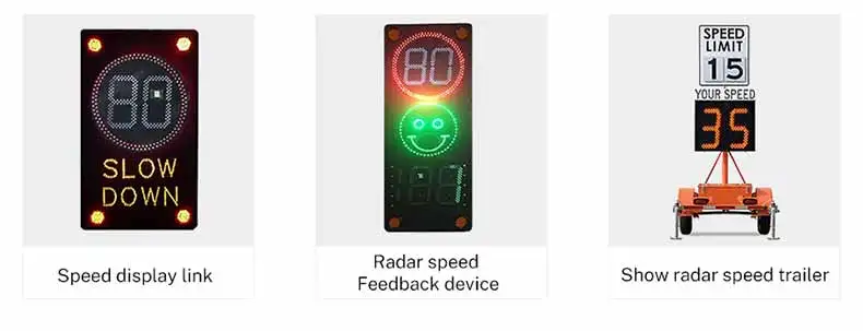 Led Car Sign Road Traffic Safety Warning Solar Radar Detector Speed
