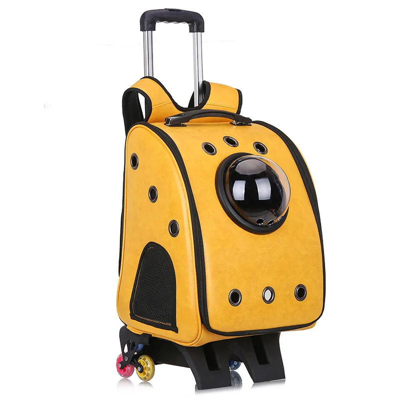 

Breathable Bubble Cat Carrier Backpack With Vent Fan Space Trolley Pet Bag