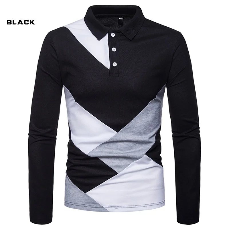 

New Plain Muscle Top Designer Fit Tshirt Color Combination Style Men'S Polo Shirt Long Sleeve polo t-shirt pique