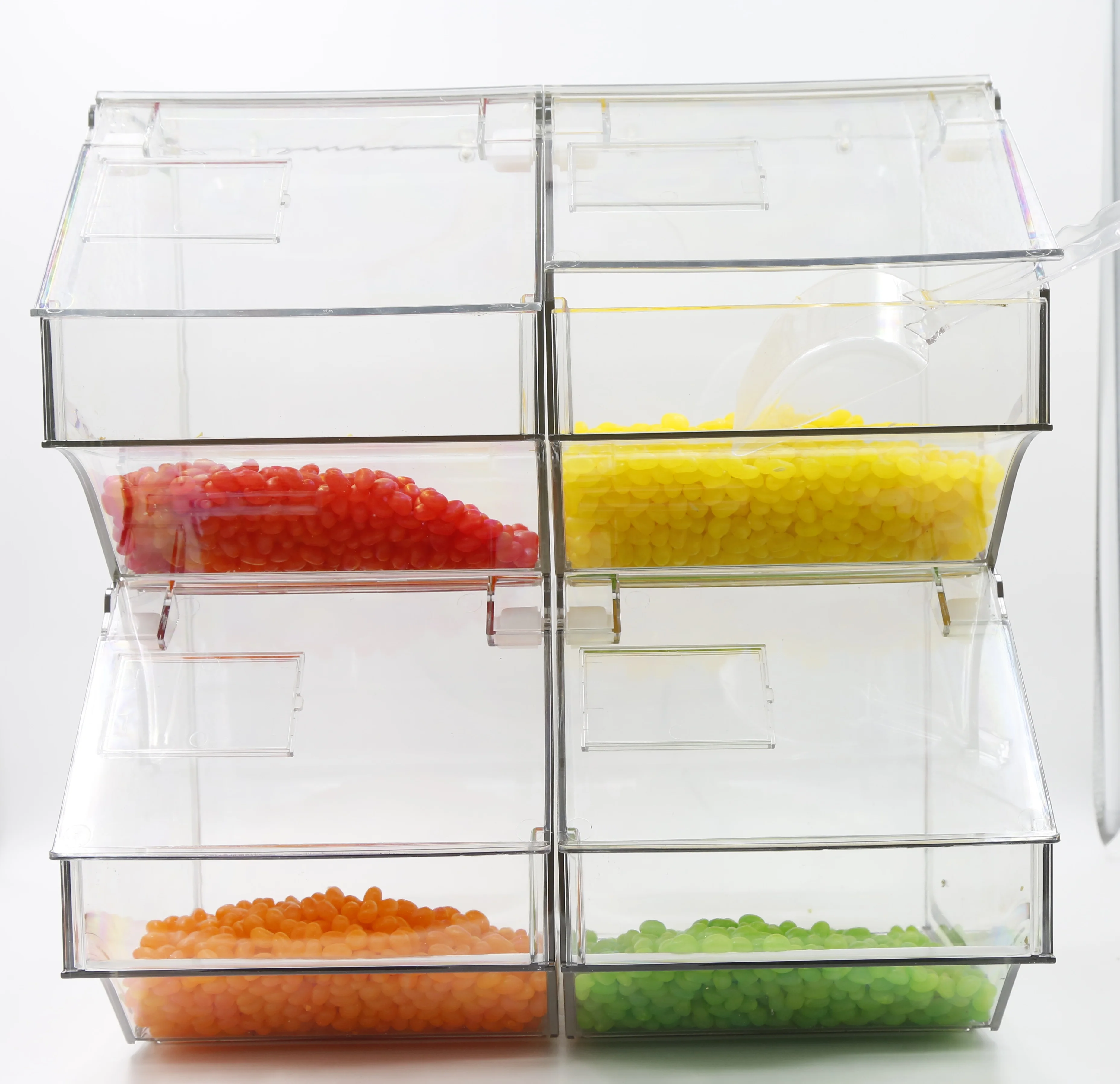 High Popular Food Grade Plastic Stacked Candy Bins Wholesale For