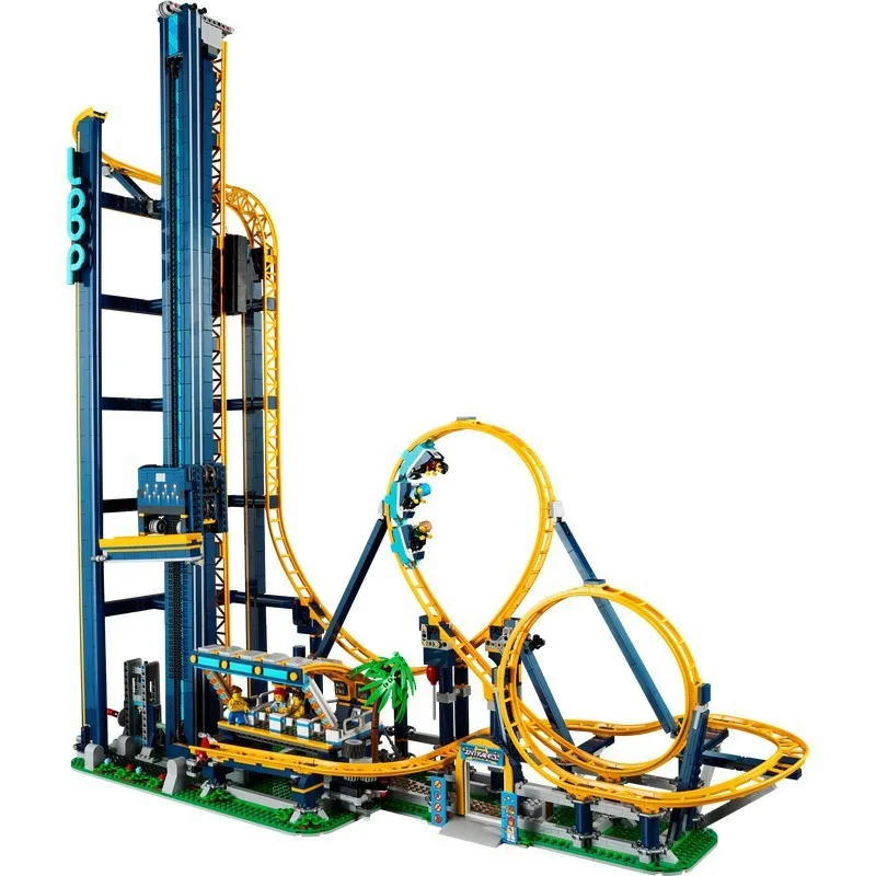 

77045 City Loop Coaster Building Block Train Roller Coaster Amusement Park Compatible legos 10303 For Christmas Gifts