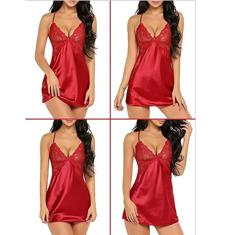 

Rose-team transparent sexy costume diamonds lingerie, As picture shown sexy sleepwear