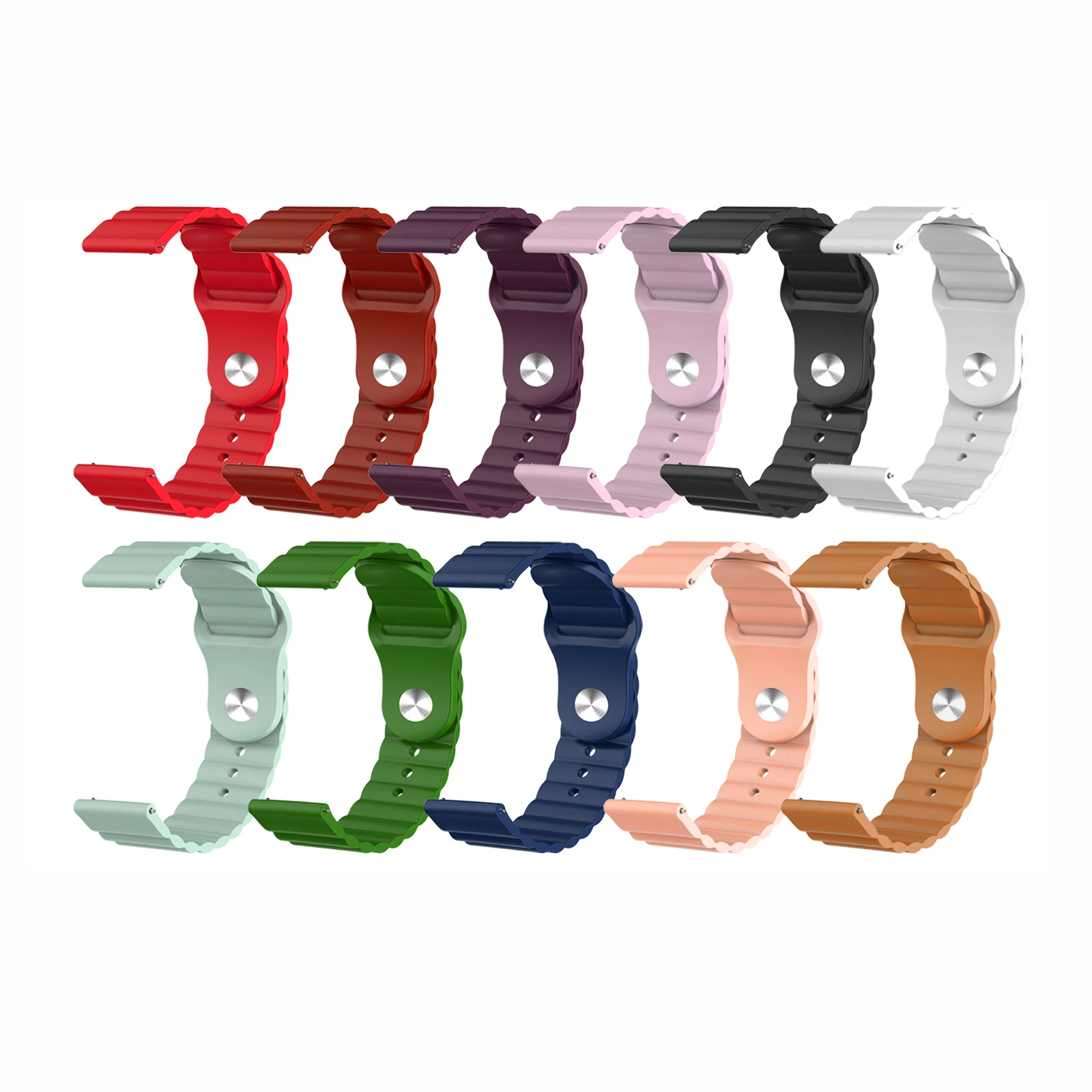

Fashion Women Watch Bracelet 20 22mm Soft Silicone Watch Band for Samsung Gear S3 Galaxy 46mm 40mm Active 2 Samsung, Black