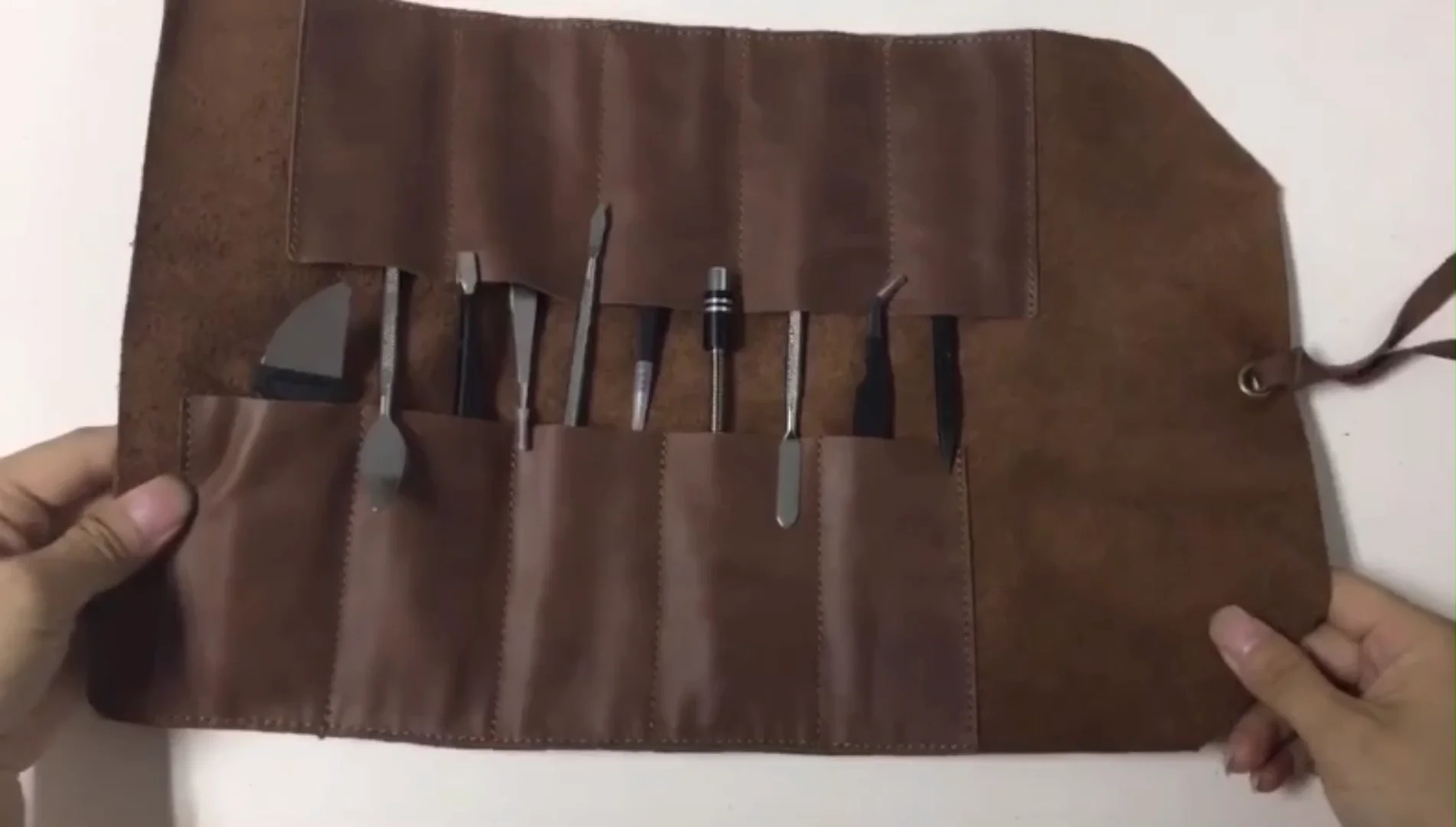 Barbeque Knife Outdoor Bbq Tool Bag Canvas Camping Tool Roll Pouch Bag Campfire Grill Holder