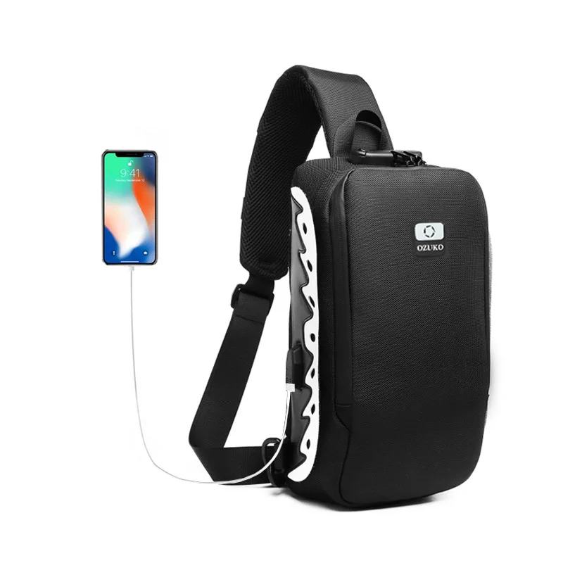 

2022 Anti Theft USB Charging Male Messenger Pack for Teenagers Cross Body Bag For Man Shoulder Custom Sling Bag, Black,blue,grey,orange,camo