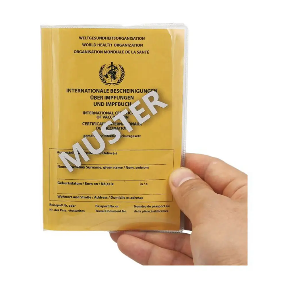 

Transparent PVC Material 190*135mm Protective Cover for Europe Germany Vaccination Vaccine Certificate Record Card and Passport