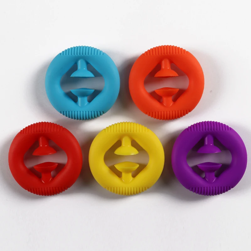 

Silicone rubber hand grip ring, hand grip strengthener hand grip ring for finger exercise Makes a sound, Orange, red, yellow, blue, purple