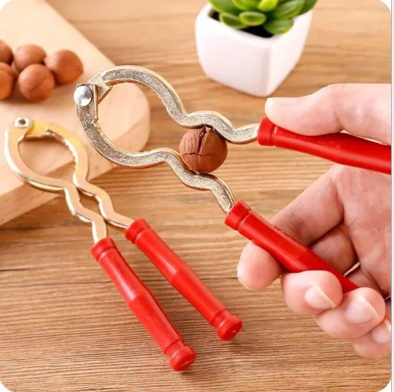 

Kitchen tool with non slip grip walnut cracker ,lobster/crab/walnut/seafood cracker nut opener set, Red