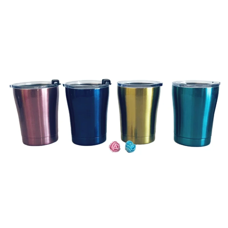 

Hot Sale small size stainless steel wine tumblers with colorful spray pain, Customized color acceptable